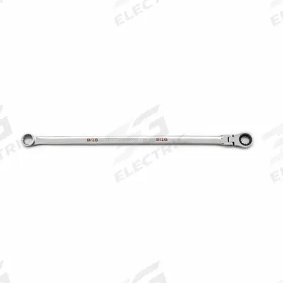 GEARWRENCH Box End Wrench: Steel, Chrome, 9/16 in Head Size, 15 3/4 in Overall Lg - SAE, Double End, 12-Point, Ratcheting Box End Wrenches