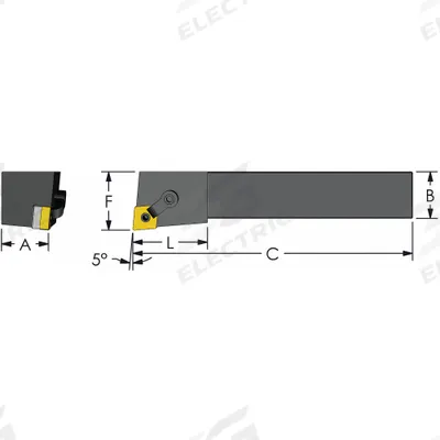 ULTRA-DEX USA Indexable Turning and Profiling Tool Holder: MCLNR 20-5D (MPN 974-000-080) - Indexable Turning & Profiling Toolholders