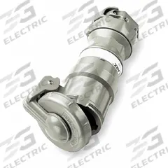 HUBBELL Pin and Sleeve Connector: Gray, 250V DC/600V AC, Single Phase, 100 A, 3 Pole, 2 Wire (MPN VPR10367). Key specifications — Brand: HUBBELL.