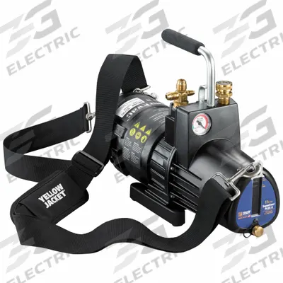 YELLOW JACKET Vacuum Pump: 11 cfm, 15 micron Ultimate Vacuum, 120V AC, A2L Compatible - A2L Compatible Refrigerant Evacuation Pumps