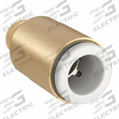 SMC Push-Fit Adapter Fitting: 6 mm OD x 6 mm Pipe Size, Push-to-Connect x Metric - Polybutylene & Brass Tube Fittings