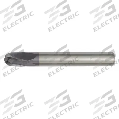 WIDIA HANITA Ball End Mill: Carbide, TiAlN Coated, 4 Flute, 8 mm Mill Dia, 8 mm LOC - Carbide Ball End Mills for Hardened Materials