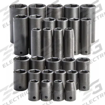 PROTO Impact Socket Set: 1/2 in Drive Size, Small Set (0-50 pieces) Set Size - SAE & Metric Impact Socket Sets