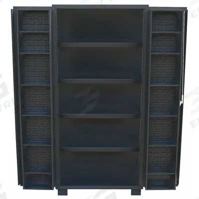 JAMCO Bin Cabinet: 60 in x 24 in 78 in, 16 Shelves, 0 Bins, Deep Box, 14 ga Panel - Customizable Bin Cabinets with Shelves