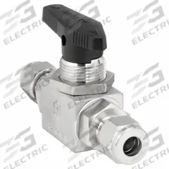 HAM-LET Manual Two-Way Ball Valve: 1/4 in, 316 Stainless Steel, Straight, Compression x Compression (MPN H-6800-SS-L-8MM-IPSS). Key specifications — Brand: HAM-LET; Handle: Lever.