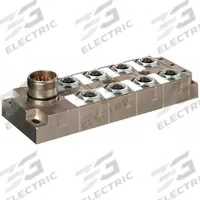 MURRELEKTRONIK M12 distribution block: MVP12 METAL, 8 Ports, 5 Pole M12 Female (MPN 8000-58520-0000000). Key specifications — IP Rating: IP65; Features: Nickel-Plated Zinc Die-Cast Housing.