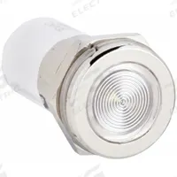 APPROVED VENDOR Flush Panel Light: 16 mm Panel Mounting Hole Dia, LED, White, Flush Head, H16 (MPN 24M177). Key specifications — Brand: APPROVED VENDOR; Electrical Connection: 0.11 Male Quick Disconnect.