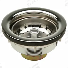 ZURN Strainer: Stainless Steel, Chrome, 2 1/2 in Overall Ht, 4 3/8 in Overall Dia, Threaded (MPN ZSS250-PC). Key specifications — Product Type: Sink Drain; Brand: ZURN; Finish: Chrome; Material: Stainless Steel; Includes: Locknut.
