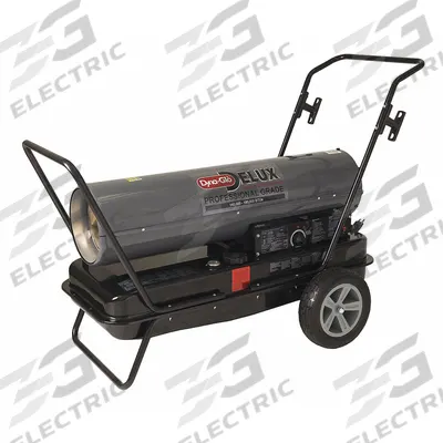 DYNA-GLO Portable Oil and Kerosene Torpedo Heater: Wheeled Mounted - Direct-Fired Portable Oil & Kerosene Torpedo Heaters