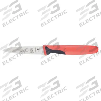 MERCER CUTLERY Paring Knife: Sharp Edge, 3 in Overall Lg, Steel Blade, Red Handle, Stamped - Paring Knives