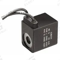 PARKER Solenoid Coil: 12VDC, Molded Wires, 22 mm Coil Size, Leads Included, IP65, 14°F to 122°F (MPN P2FCG447). Key specifications — attr1089104: Molded Wires; attr1089108: IP65; attr1089109: Leads Included; attr1089110: Indicator Light Not Included; attr1084872: Solenoid Coil; attr1084828: P2FCG447; attr1084832: PARKER; attr1084884: 12VDC.