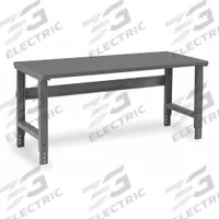 TENNSCO Workbench: Adj Ht, Steel, 60 in x 36 in, 2,500 lb Overall Load Capacity, Gray (MPN WBA-1-3660S). Key specifications — Brand: TENNSCO.