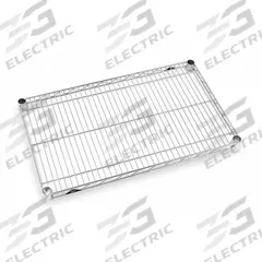 METRO Wire Shelf: 48 in x 30 in, 1 Shelves, Split Sleeve, 800 lb Load Capacity, Dry, NSF Approved (MPN 3048NC). Key specifications — NSF Approved: Yes; Recommended Environment: Dry; Material: Steel; Brand: METRO; Color: Silver; Finish: Chrome; NSF Approval: NSF Approved.