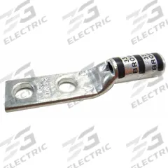 Compression Lug: For 2 AWG, Stranded Wire, 1/4 in Stud Size, Long, Copper Barrel (MPN 54855BEPH). Key specifications — Inspection Hole: Yes; For Wire Type: Stranded; For Wire Sizes: 2 AWG; Brand: THOMAS & BETTS; Manufacturer Part Number: 54855BEPH.