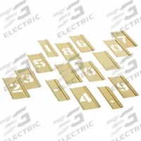 C.H. HANSON Stencil Set: 0 to 9/Dash (-)/Period (.), 1 in Character Ht, Brass, Interlocking (MPN 10008). Key specifications — Includes: Ender; Characters Included: 0 to 9; Interlocking Orientation: Horizontal; Brand: C.H. HANSON; Included Characters: Period (.).