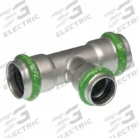 APOLLO Crimp Tee Fitting: 1 in Pipe x 3/4 in Pipe x 1 in CTS Size, Press-fit x Press-fit x Press-fit (MPN 123456982). Key specifications — Brand: APOLLO; Series: SmartPress.