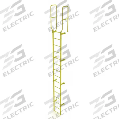 TRI-ARC Ladder,Walk-Thru Fixed,Steel,15-Rung: 18 ft Overall Ht, 28 in Overall Wd - Fixed Ladders
