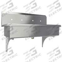 SANI-LAV Wash Station: 2 Stations, 8 in Bowl Dp, 37 in Bowl Lg, 16 1/2 in Bowl Wd, 4 Faucet Holes (MPN 54W8). Key specifications — Includes Side Splash: Side Splash Not Included; Series: Stainless Steel Wash-Station; Brand: SANI-LAV.