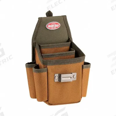 BUCKET BOSS Tool Pouch: For 2 in Belt Wd - Max, 3 Pockets - Polyester Tool Pouches