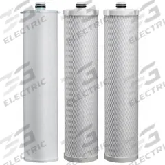 EVERPURE Water Filter Cartridge Kit: 0.5 micron, 5 gpm, 85,000 gal, 23 7/8 in Overall Ht (MPN EV910534). Key specifications — Filter Media: Carbon; Brand: EVERPURE.