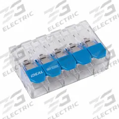 IDEAL Lever Wire Connector: 5 Port, 22 AWG – 10 AWG Solid Wire Size Range, 30 A, 600 V (MPN 30-16L35). Key specifications — attr1307071: IDEAL; attr1307104: Lever; attr1351713: In-Sure™ Lever.