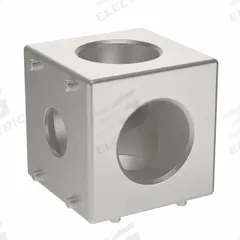 Squared Corner Connector: Squared Corner Connector, 15 Series, 1 1/2 in x 1 31/64 in x 1 1/2 in (MPN 093WW382N08). Key specifications — Material: Aluminum; Brand: FATH INC.; Finish: Lacquer.