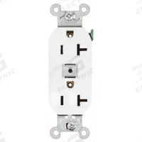 BRYANT Receptacle: Duplex, 5-20, White, 125V AC, 20 A, 2 Pole / 3 Wire (MPN 5362BW)