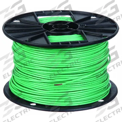 SOUTHWIRE Building Wire: Copper, 16 AWG, 1 Conductors, Stranded, Green, 500 ft Lg - Copper TFN/TFFN Building Wires