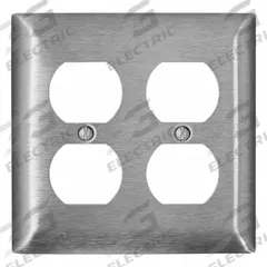 LEVITON Wall Plate: Toggle, 2 Gang, Std Size (MPN SL82). Key specifications — Brand: LEVITON; Material: Stainless Steel.