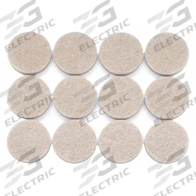 APPROVED VENDOR Furniture Pads: Felt, Round, Tan, 3/4 in Overall Dia - Felt Pads