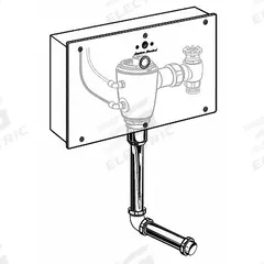 AMERICAN STANDARD Automatic Flush Valve: Selectronic, 0.125 gpf Gallons per Flush, Battery/Electric (MPN 606B501.007). Key specifications — Spud Location: Back; Brand: AMERICAN STANDARD.