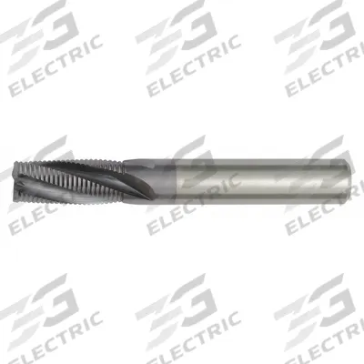 WIDIA HANITA Roughing End Mill: Carbide, TiAlN Coated, 5 Flute, Fine Pitch - Corner-Chamfer Carbide Roughing End Mills for Steel & Cast Iron