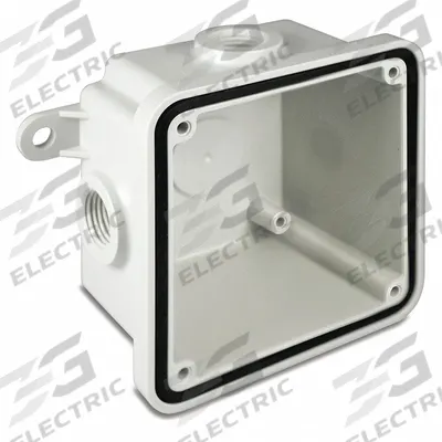 FEDERAL SIGNAL Weatherproof Back Box: Thermoplastic, 4 3/8 in Overall Wd - Backboxes for Alarm & Wall Fixture Covers