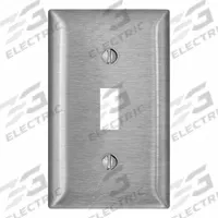 LEVITON Wall Plate: Toggle, 1 Gang, Std Size (MPN SL1). Key specifications — Brand: LEVITON; Material: Stainless Steel.