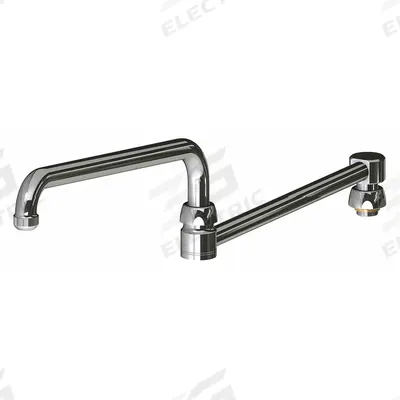 CHICAGO FAUCETS Spout: Spout, Double-Joint, Double Jointed/Swivel Spout, Brass - Double-Jointed Faucet Spouts