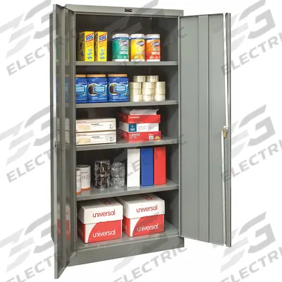 APPROVED VENDOR Storage Cabinet: 36 in x 18 in x 72 in, Swing Handle & Keyed - Commercial Shelf Cabinets