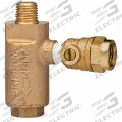 ZURN WILKINS Freeze-Relief Valve: Freeze Relief Valve, Bronze, 1/4 in Connection Size - Side 1, Male (MPN 14-ZWFR). Key specifications — Compatible Product Type: Backflow Preventer; Product Type: Freeze Relief Valve.