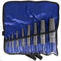 CHICAGO-LATROBE Screw Extractor Set: 9 Pc, Spiral Flute, Size #1/#2/#3/#4/#5/#6/#7/#8/#9 (MPN 65039). Key specifications — attr1030267: CHICAGO-LATROBE; attr1030276: M2.5 to M54; attr1030283: 65039; attr1030273: #7; attr1075325: #8 to 2-1/8 in.