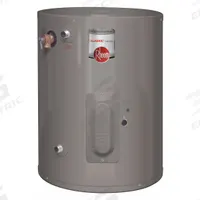 RHEEM Electric Water Heater: 120V AC, 30 gal, 2,000 W, Single Phase, 32 in Ht, 9 gph @ 90°F (MPN PROE30 1 RH95 POU). Key specifications — Phase: Single; Brand: RHEEM.