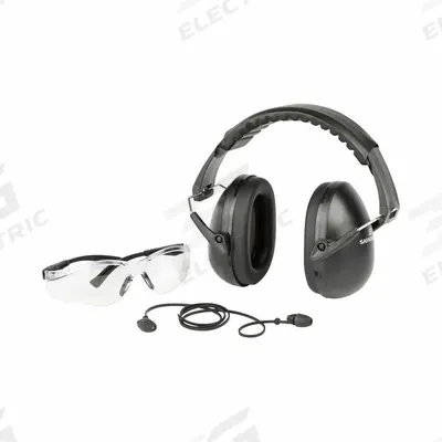 SAFARILAND Earplugs: Universal Earplug Size, 33 dB Noise Reduction Rating, Black/Red - Tactical Hearing Protection Kits
