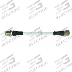 Cordset: M12 Male Straight X M12 Female Straight, 4 Pins, Gray, PUR, 1 m Cable Lg, 22 AWG Wire Size (MPN 7000-40021-2340100). Key specifications — Cable Jacket Color: Gray; End 1 Gender: Male; End 1 Mounting Orientation: Straight; End 2 Gender: Female; End 2 Mounting Orientation: Straight; End 2 Connection Type: M12; IP Rating: IP67; Brand: MURRELEKTRONIK.