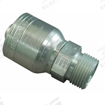 AEROQUIP Hydraulic Crimp Fitting: Steel x Steel, Straight, -8 For Hose Dash Size - Aeroquip Crimp Hydraulic Hose Fittings with ORS Connection