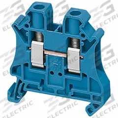 SCHNEIDER Terminal Block: DIN Rail Mounting Type, Screw Clamp Wire Termination, 2 Wire Terminals (MPN NSYTRV62BL). Key specifications — Brand: SCHNEIDER; For Minimum Wire Size: 24 AWG.