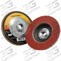 3M CUBITRON II Flap Disc: Type 27, 5" x 7/8", Ceramic, 60 Grit, Fiberglass Bk, Std Density, 969F (MPN 7100104886). Key specifications — Connector Size: 7/8 in; Series: 969F; Brand: 3M CUBITRON II.