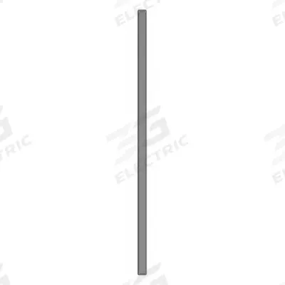 ASI GLOBAL PARTITIONS Partition Column: Steel, Smooth Semi Gloss, Charcoal, 82 in Ht, 3 in Wd - Pilasters for Bathroom Partitions