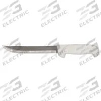 CRESTWARE Utility Knife: Straight, 9 in Overall Lg, Steel Blade, Polypropylene Handle, White Handle (MPN KN42). Key specifications — Brand: CRESTWARE; Blade Material: Steel; Blade Type: Straight; Handle Color: White; Handle Material: Polypropylene; Knife Type: Utility Knife; NSF Certified: Yes.
