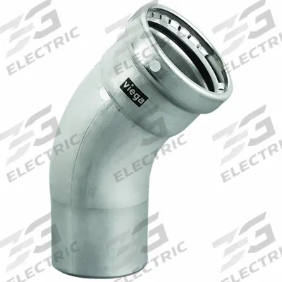 VIEGA MEGAPRESS Crimp Elbow Fitting: 4 in Pipe x 4 in Pipe Size, FTG x Press-fit - Stainless Steel Press Fittings