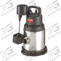 DAYTON Submersible Sump Pump: 1/3 hp, 115V AC, 23 gpm Flow Rate @ 10' of Head, 1 1/4 in MNPT, 2.3 A (MPN 3YU72). Key specifications — Rated Voltage: 115V AC; Brand: DAYTON; Switch: Piggyback Vertical Float.