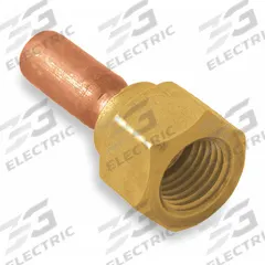 JB INDUSTRIES Flare to Sweat Adapter: 3/8 in Female SAE, 3/8 in Sweat, Brass, 4 PK (MPN A32701). Key specifications — Body Material: Brass; Brand: JB INDUSTRIES.