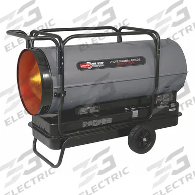 DYNA-GLO Portable Oil and Kerosene Torpedo Heater: Wheeled Mounted - Direct-Fired Portable Oil & Kerosene Torpedo Heaters
